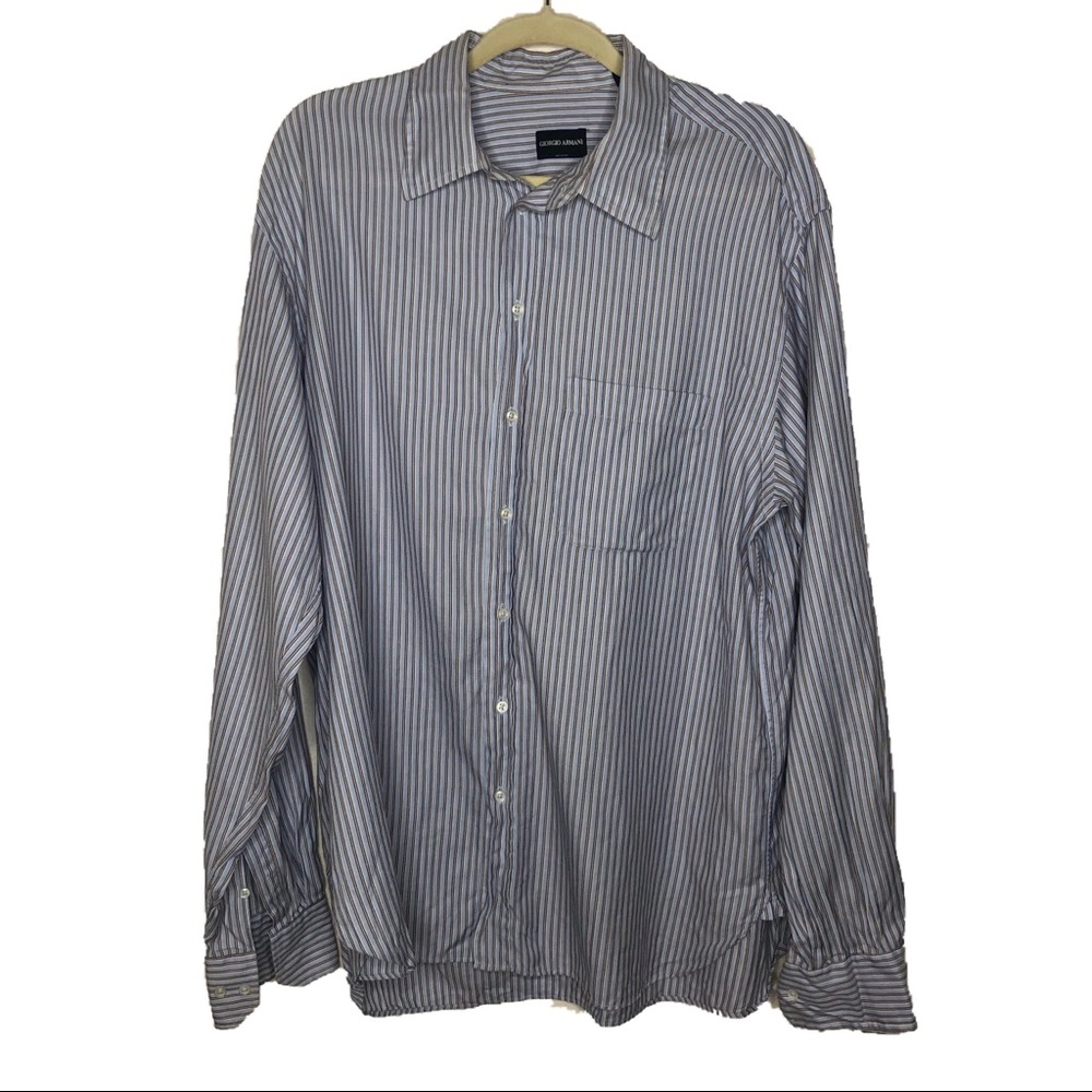 Giorgio Armani Stripe Button up Size 42/17